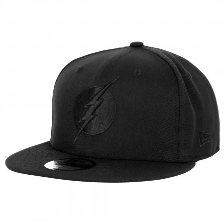 The Flash Logo Black on Black New Era 59Fifty Fitted Hat